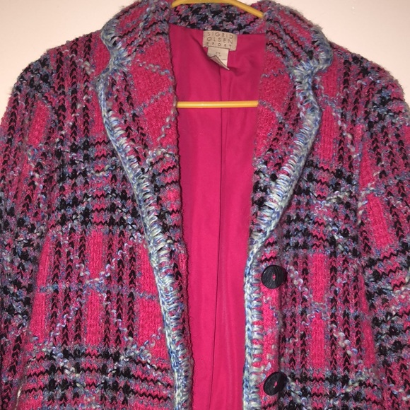 Beautiful Knitted Pea Coat By Sigrid Olsen Sport - Picture 4 of 14